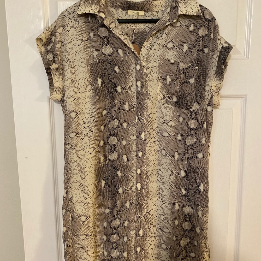 Snakeskin printed dress